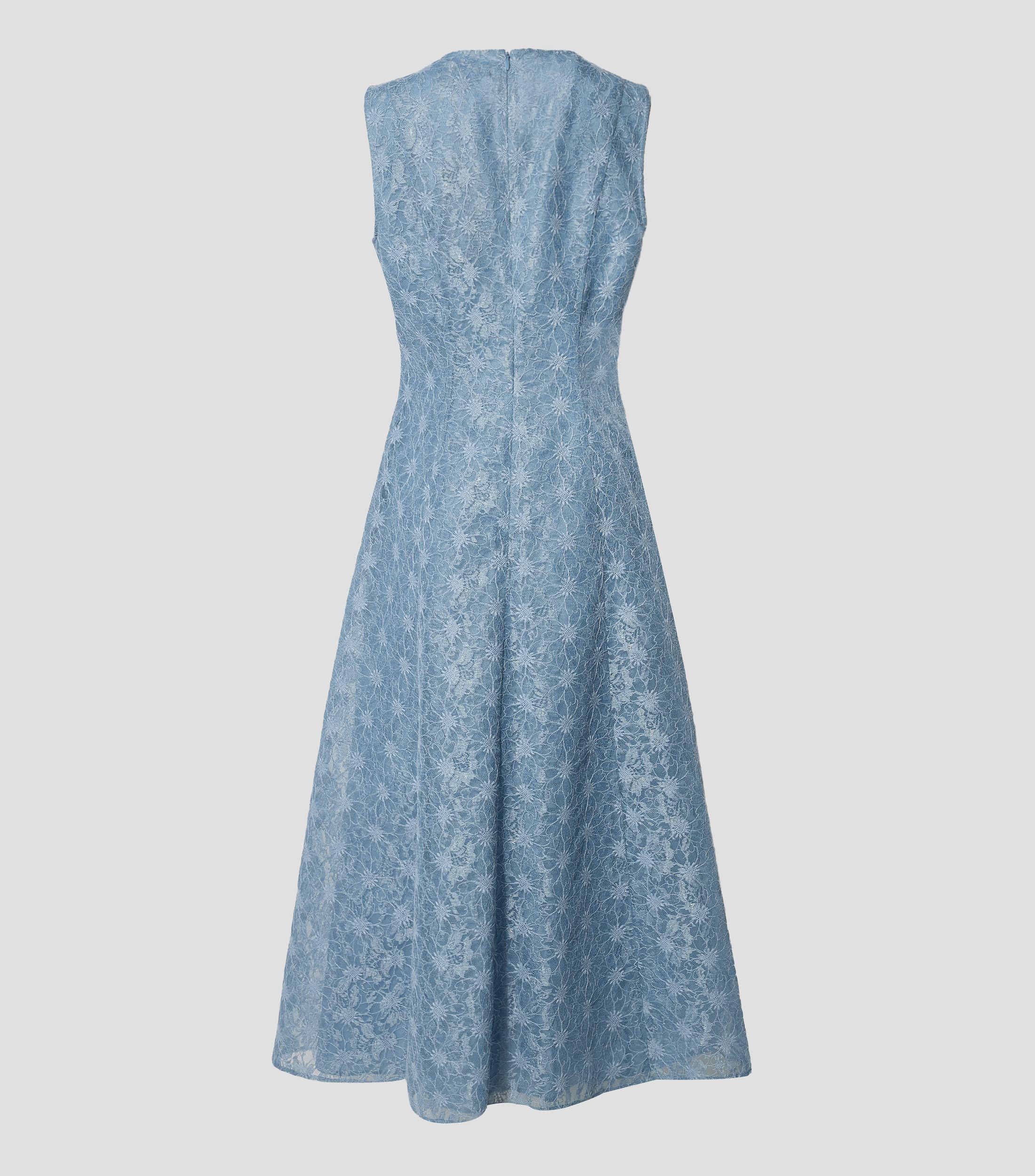 Vestido largo con bordado Mujer